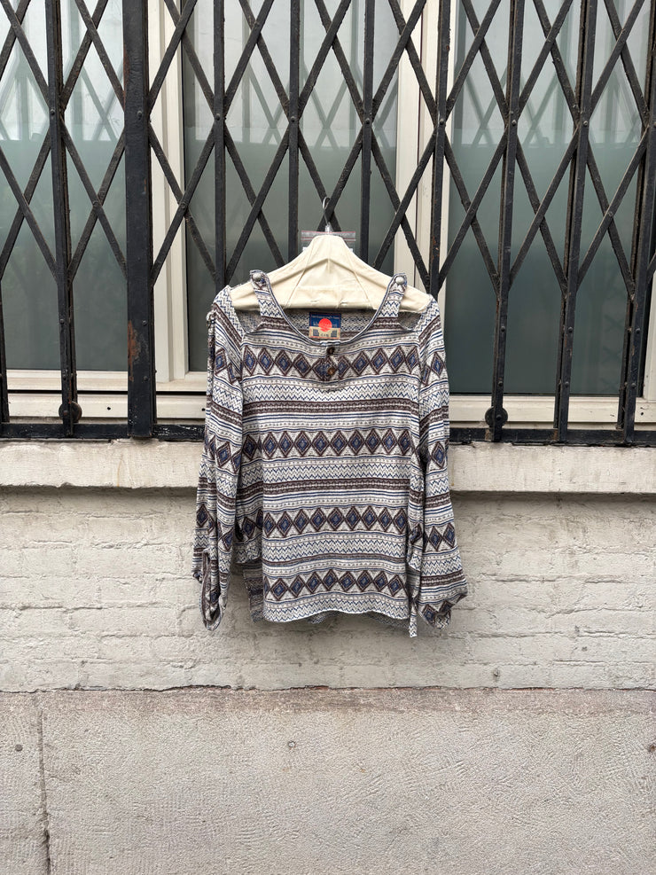 (New Arrival) BLACKMEANS - Seditionaries patterned muslin top