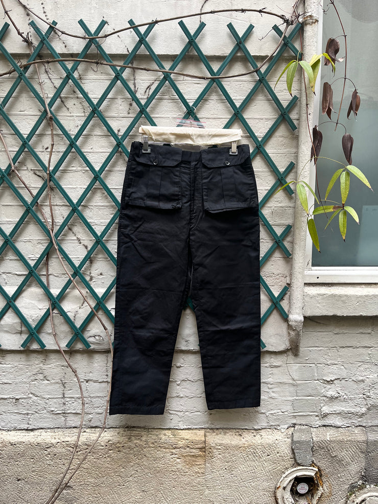 (New Arrival) YOHJI YAMAMOTO POUR HOMME - SS01 Nylon + ramie wide pants with waist pockets (runway)