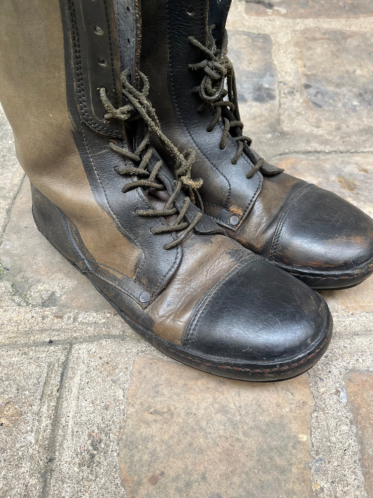 (New Arrival) CHRISTIAN PEAU - Lace up leather boots