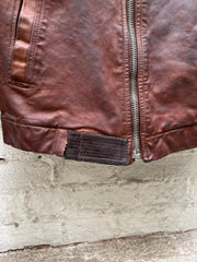 RICK OWENS - Horse leather jacket in blood colorway (~2007 textile sample)