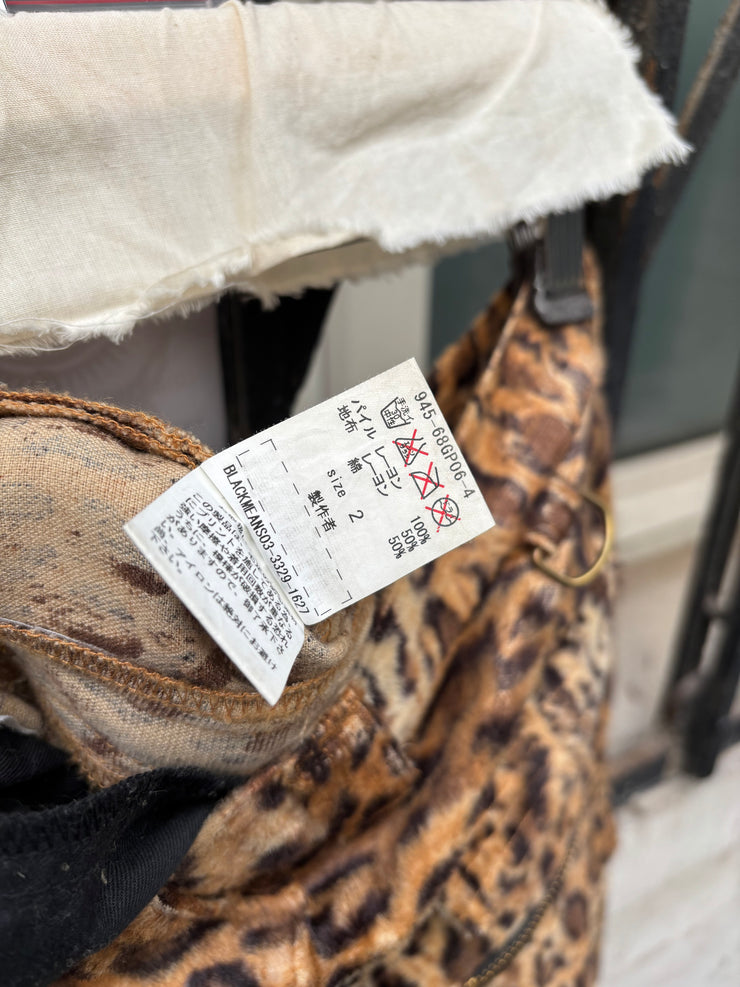 (New Arrival) BLACKMEANS - Faux fur leopard Dogi pants