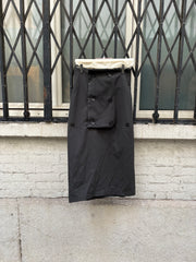 (New Arrival) YOHJI YAMAMOTO GOTHIC - 90’s wool skirt with buttoned front panel