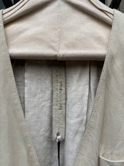 (New Arrival) ISAAC SELLAM - White leather vest with linen back and straps