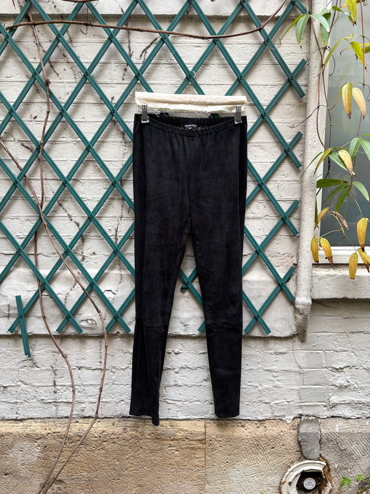 (New Arrival) ANN DEMEULEMEESTER - Stretch leather slim pants