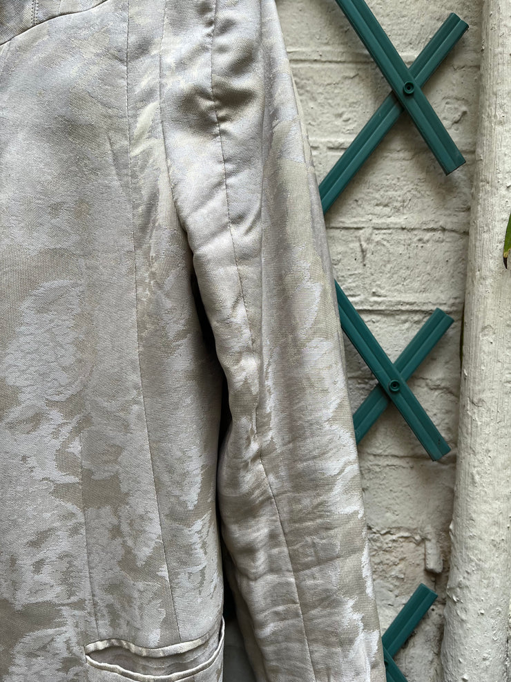 (New Arrival) ANN DEMEULEMEESTER - Cotton and silk long patterned jacket