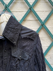 (New Arrival) L.G.B - Cotton blend textured shirt with removable collar