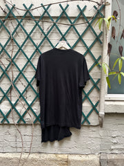 (New Arrival) YOHJI YAMAMOTO REGULATION - SS18 Cotton blend elongated tee with buttoning details