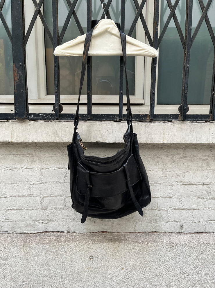 (New Arrival) CHRISTIAN PEAU - Large leather bag with travel tag detail