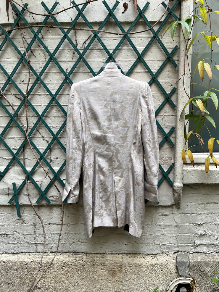 (New Arrival) ANN DEMEULEMEESTER - Cotton and silk long patterned jacket