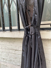 (New Arrival) ANN DEMEULEMEESTER - FW00 Extra long nylon dress with waist straps (runway)
