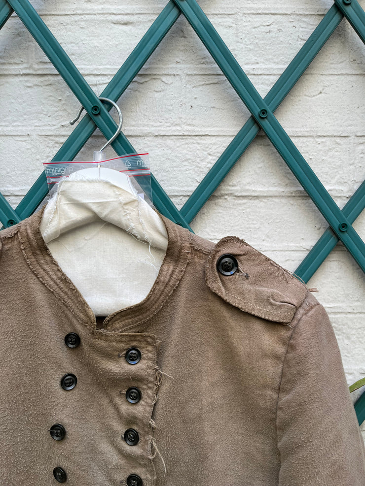 (New Arrival) SHARE SPIRIT - Military moleskine coat with two button rows