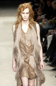 ANN DEMEULEMEESTER - FW02 Shimmery leather dress (runway/sample)