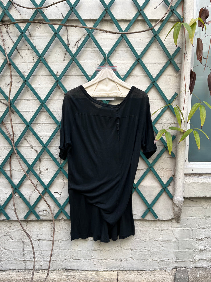 (New Arrival) BORIS BIDJAN SABERI - Thin cotton tee with stitching details