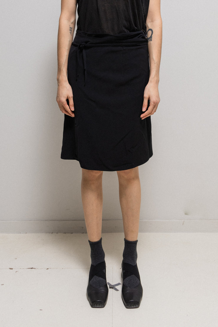 A.F VANDEVORST - SS12 Wrap up skirt with ring buckle details and straps