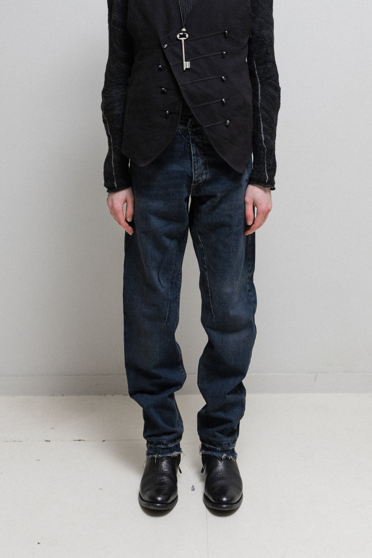 RICK OWENS DRKSHDW - FW06 Washed blue Detroit cut denim