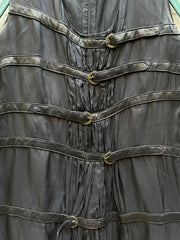 (New Arrival) SANDRINE PHILIPPE - Nylon dress with leather buckled straps