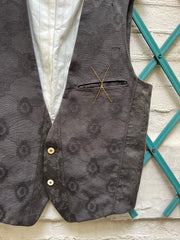 (New Arrival) ANN DEMEULEMEESTER - SS12 Patterned cotton vest with chest darts (runway)
