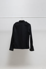 ISAMU KATAYAMA BACKLASH - M-65 Cotton field jacket with leather details