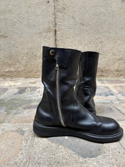 (New Arrival) RICK OWENS - Leather creeper boots