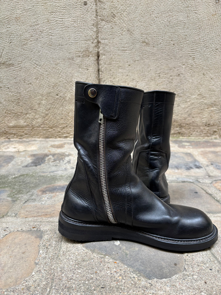 (New Arrival) RICK OWENS - Leather creeper boots