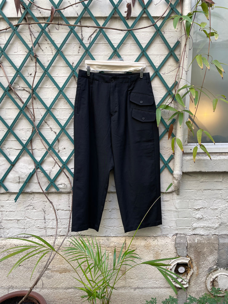 (Pre Sale) YOHJI YAMAMOTO POUR HOMME - SS19 Double pocket wide gabardine wool pants