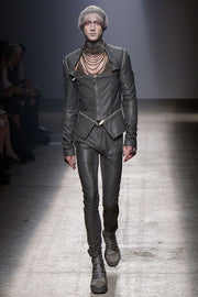 GARETH PUGH - SS10 Lamb leather cross zipper jacket (runway)
