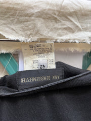 (New Arrival) ANN DEMEULEMEESTER - Late 90’s linen and cotton textured skirt