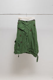 JUNYA WATANABE - SS06 Military cotton draped skirt with buttons and strap details