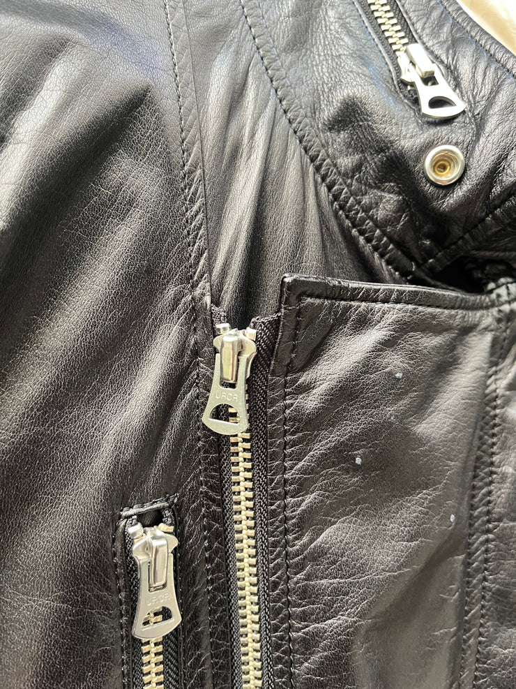 (New Arrival) UNDERCOVER - SS07 « Purple » Lightweight cow leather jacket with zippers and pocket details