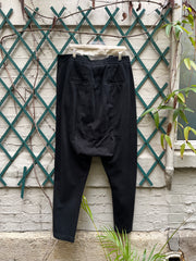 (Pre Sale) RICK OWENS - FW12 "MOUNTAIN" Moleskin pants with front drape (runway)