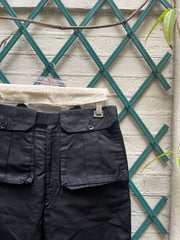 (New Arrival) YOHJI YAMAMOTO POUR HOMME - SS01 Nylon + ramie wide pants with waist pockets (runway)