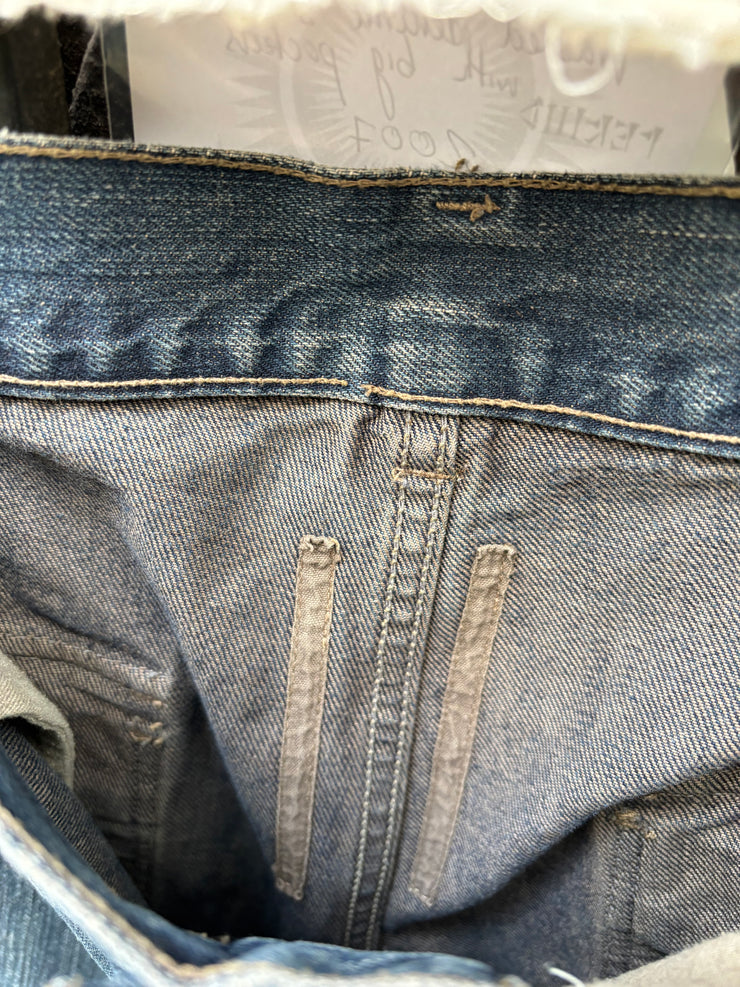 RICK OWENS DRKSHDW - 2007 Washed denim shorts with large pockets