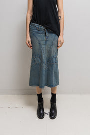 JUNYA WATANABE - FW04 Flared denim siren skirt