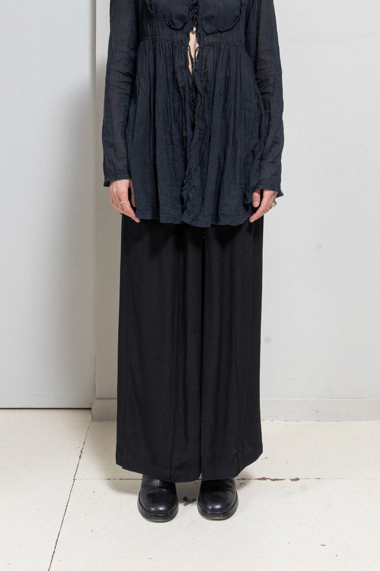 ANN DEMEULEMEESTER - Early 90's Long pocket skirt with front and