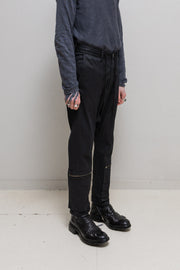 L.G.B - Cotton sarouel pants with bottom zippers