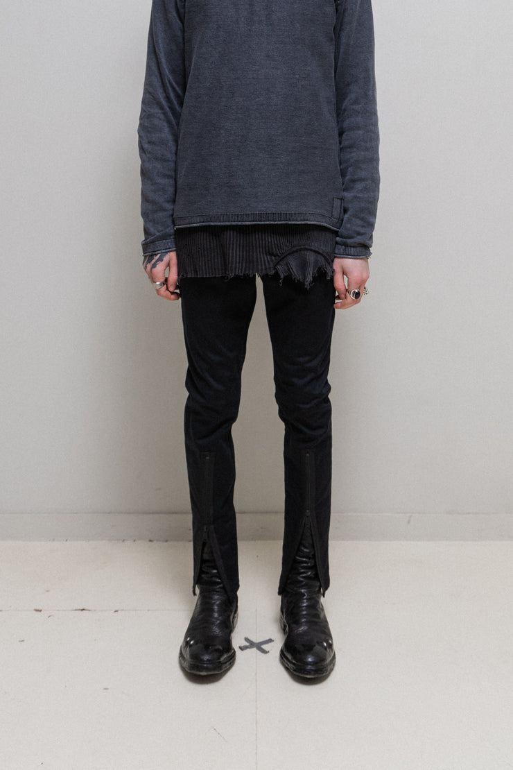 UNDERCOVER - SS19 “New Warrior” Slim cotton pants with leg zippers