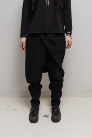 RICK OWENS - FW12 "MOUNTAIN" Moleskin pants with front drape (runway)