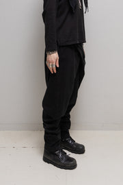 RICK OWENS - FW12 "MOUNTAIN" Moleskin pants with front drape (runway)