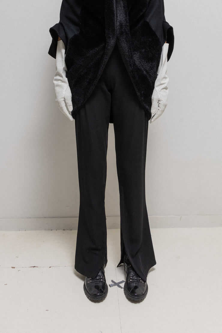 ANN DEMEULEMEESTER - FW01 Wide pants with ankle slits and hooks (runway)