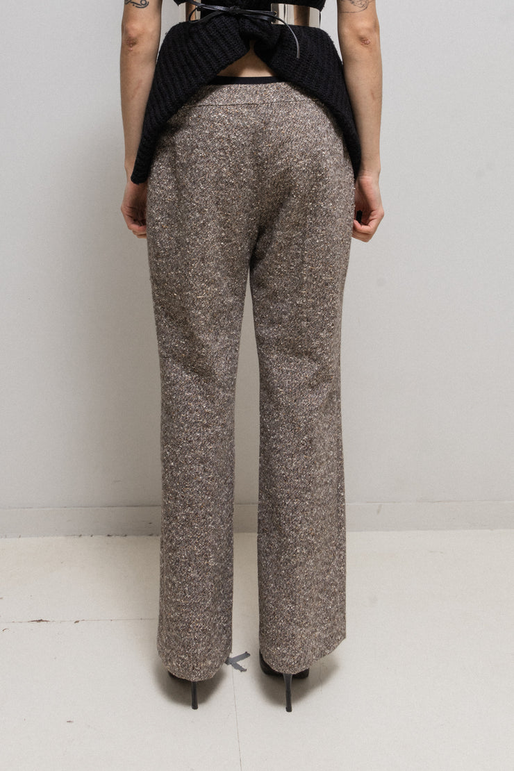 ALEXANDER MCQUEEN - FW04 "Pantheon ad Lucem" Glittery tweed signature cut pants