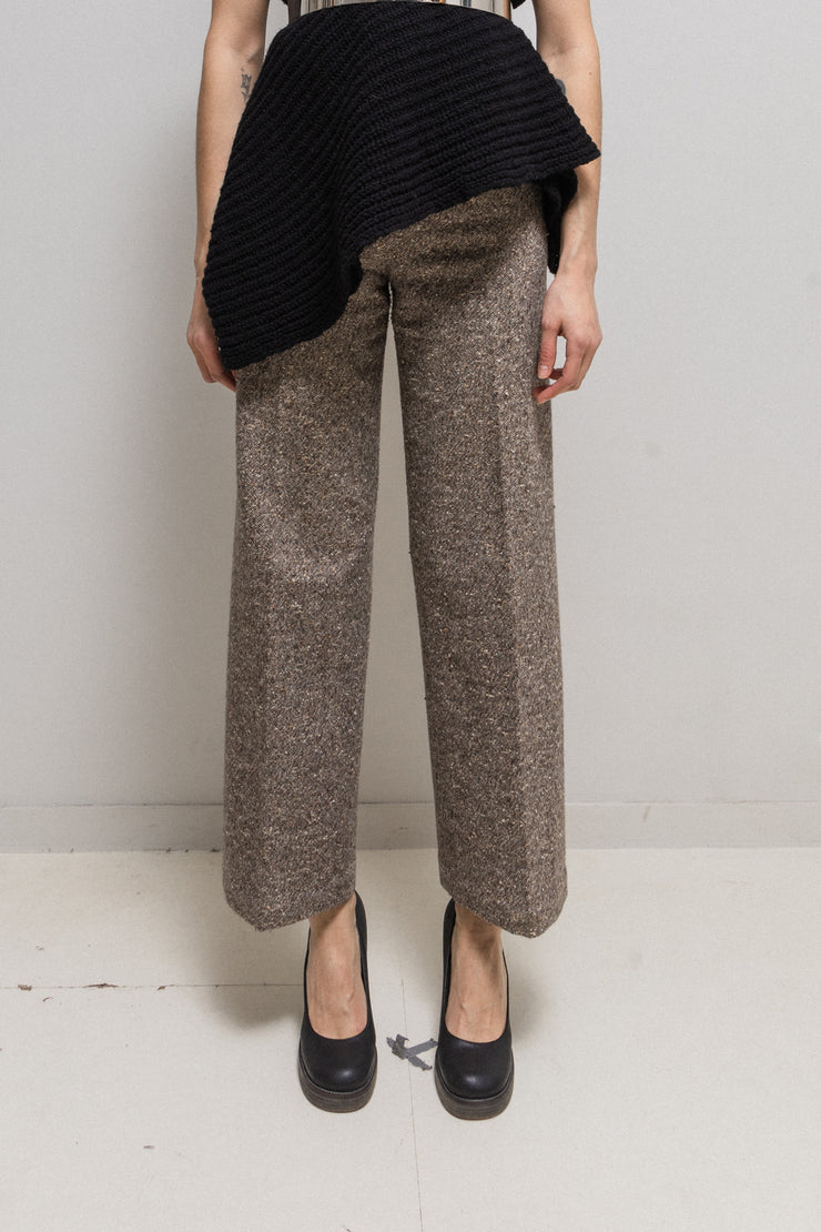 ALEXANDER MCQUEEN - FW04 "Pantheon ad Lucem" Glittery tweed pants with side closure