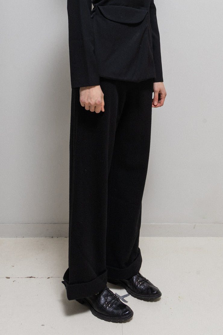 (Pre Sale) YOHJI YAMAMOTO - FW05 Warm wool pants with rolled up hems