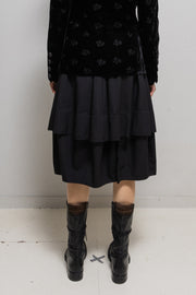 COMME DES GARCONS - SS10 Double layer balloon wool skirt