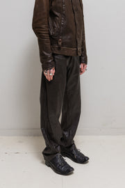 YOHJI YAMAMOTO Y'S FOR MEN - Wide leather pants