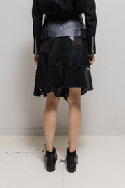 JUNYA WATANABE - FW14 Lace tweed wool and sequins patchwork skirt (runway)