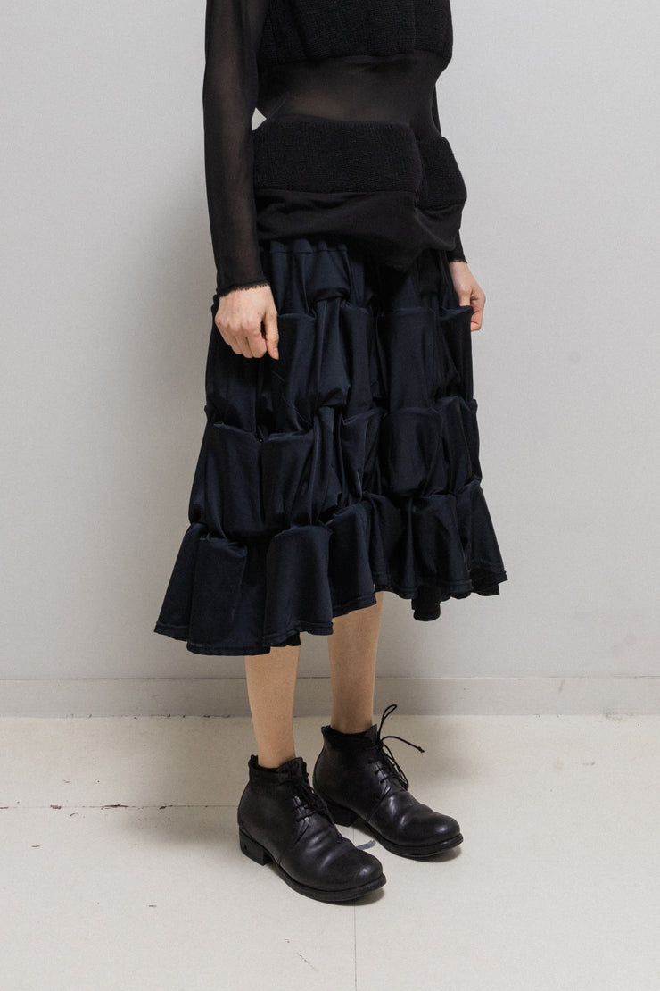 COMME DES GARCONS - FW07 Stretch voluminous skirt with 3D ruffles (runway)