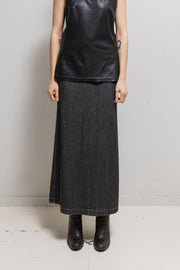 (New arrival) ANN DEMEULEMEESTER - SS00 Maxi cotton denim skirt