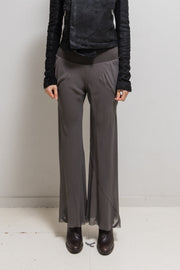 (New Arrival) RICK OWENS - SS07 "WISHBONE" Wide silk pants with bias seams and ribbed waist