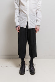 (New Arrival) RICK OWENS - FW03 "TRUCKER" Wide textured cotton pants with frayed hem