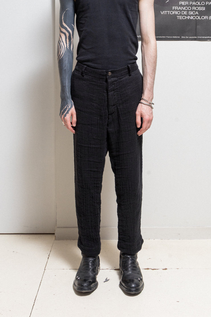 ARCHIVIO J.M RIBOT - Textured cotton linen pants with antique